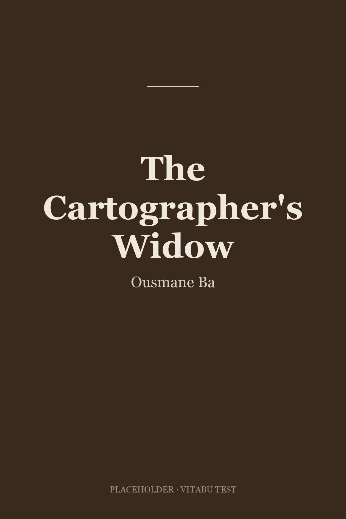 The Cartographer's Widow