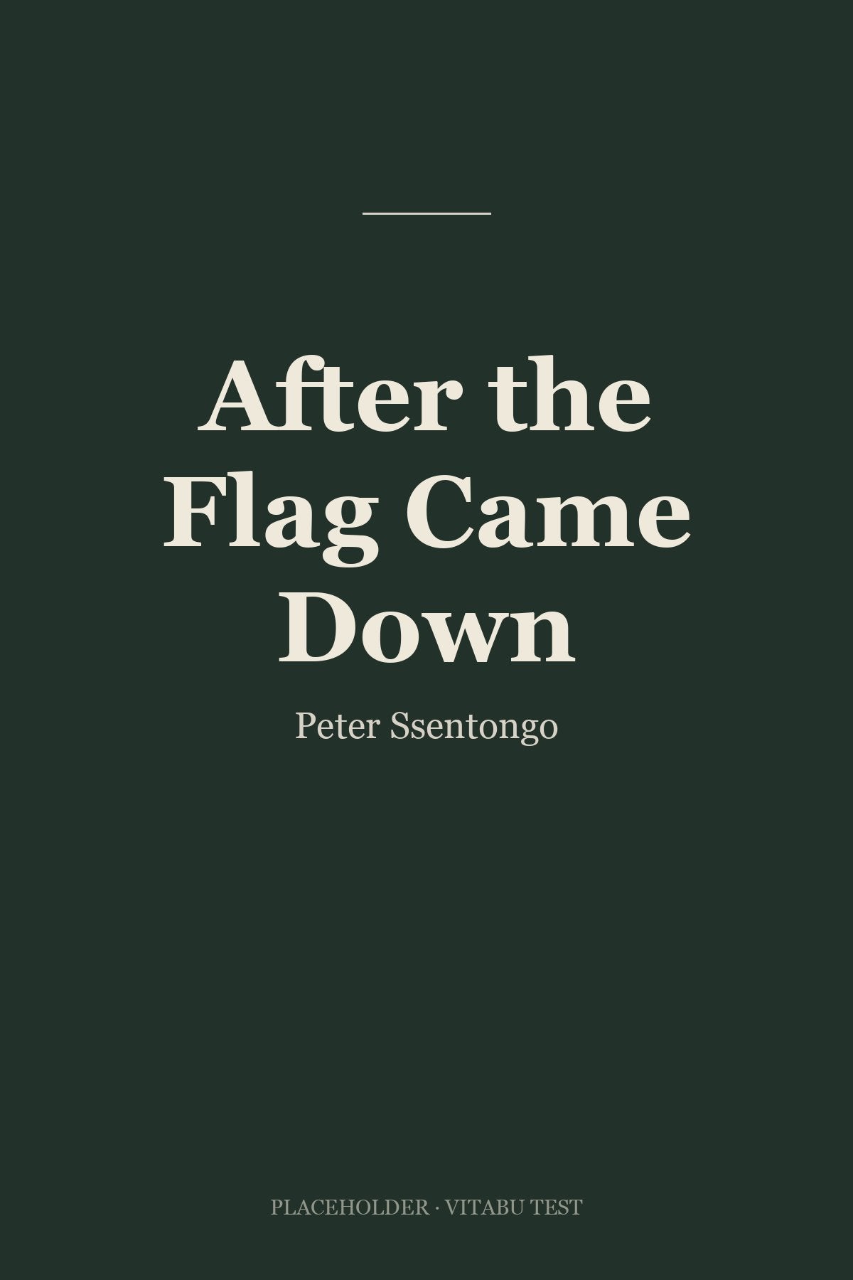 After the Flag Came Down