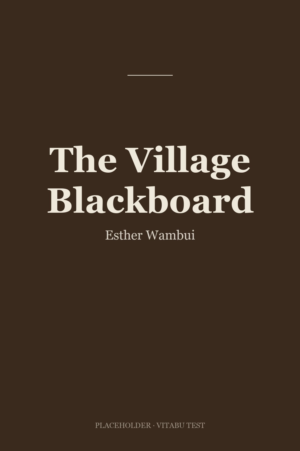 The Village Blackboard