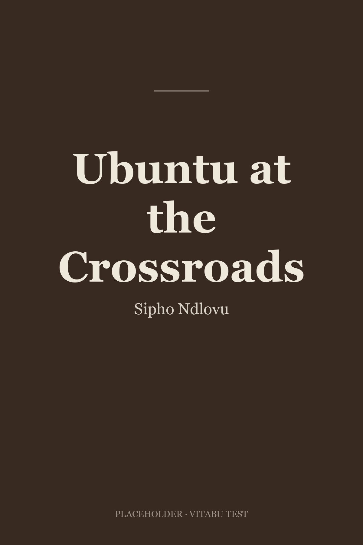 Ubuntu at the Crossroads