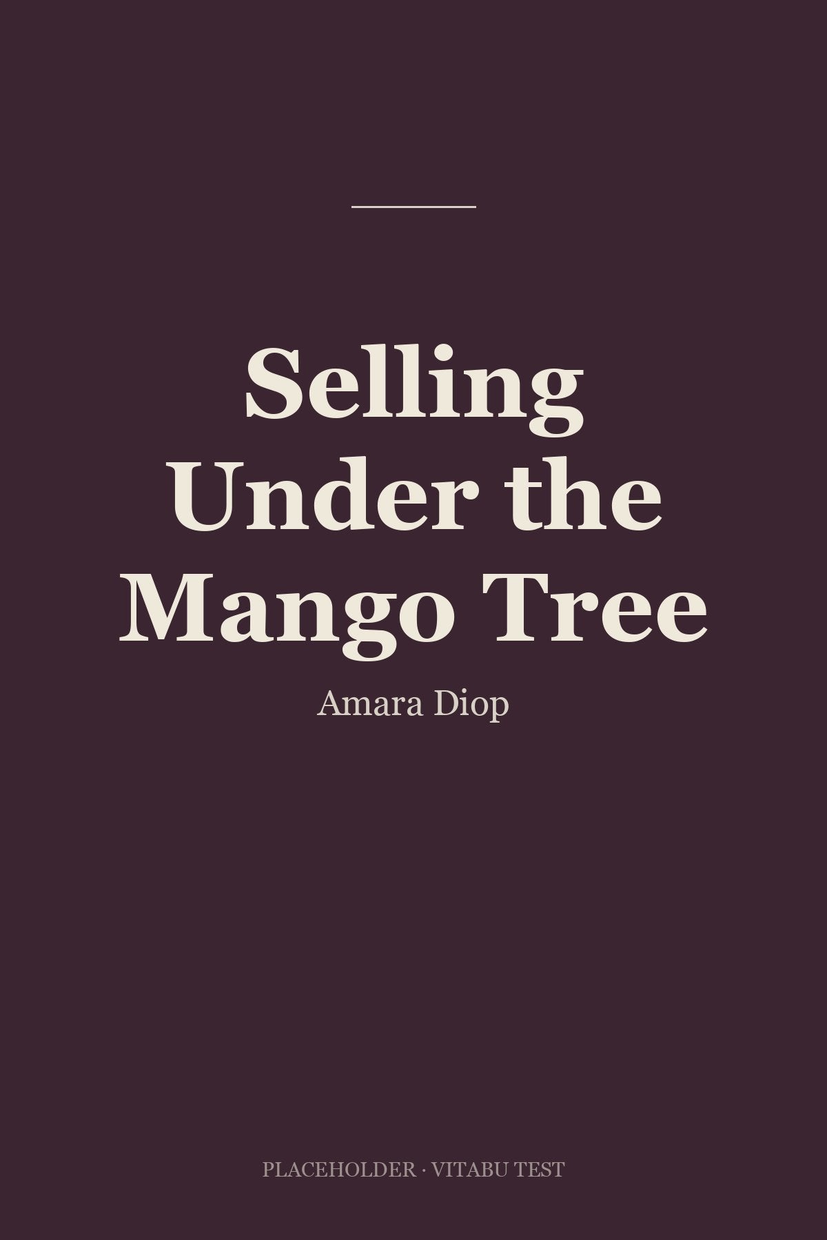 Selling Under the Mango Tree