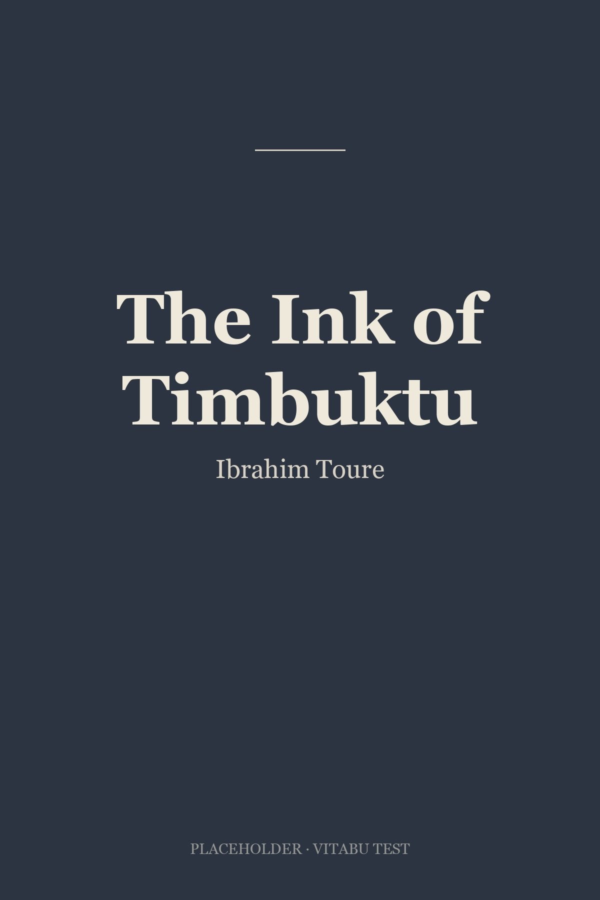The Ink of Timbuktu