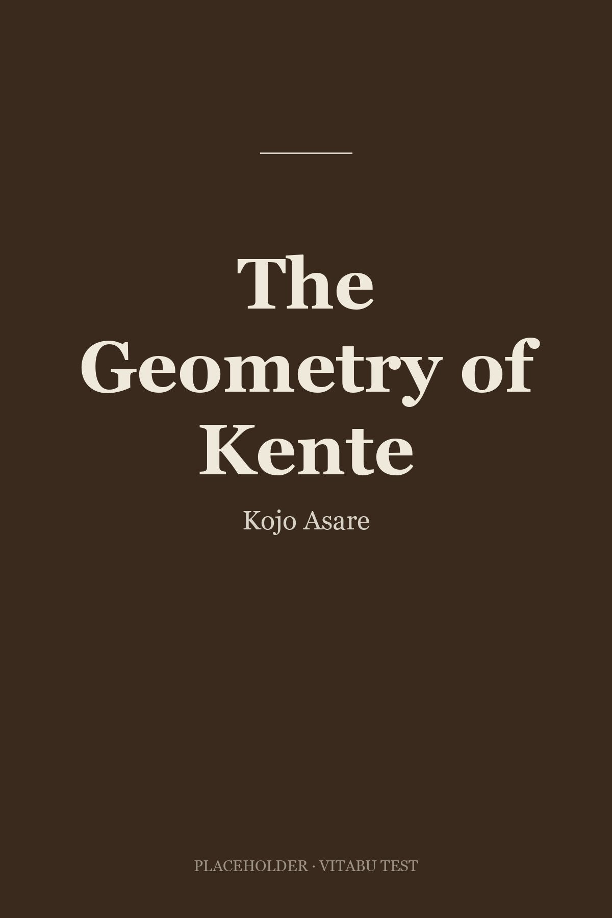 The Geometry of Kente