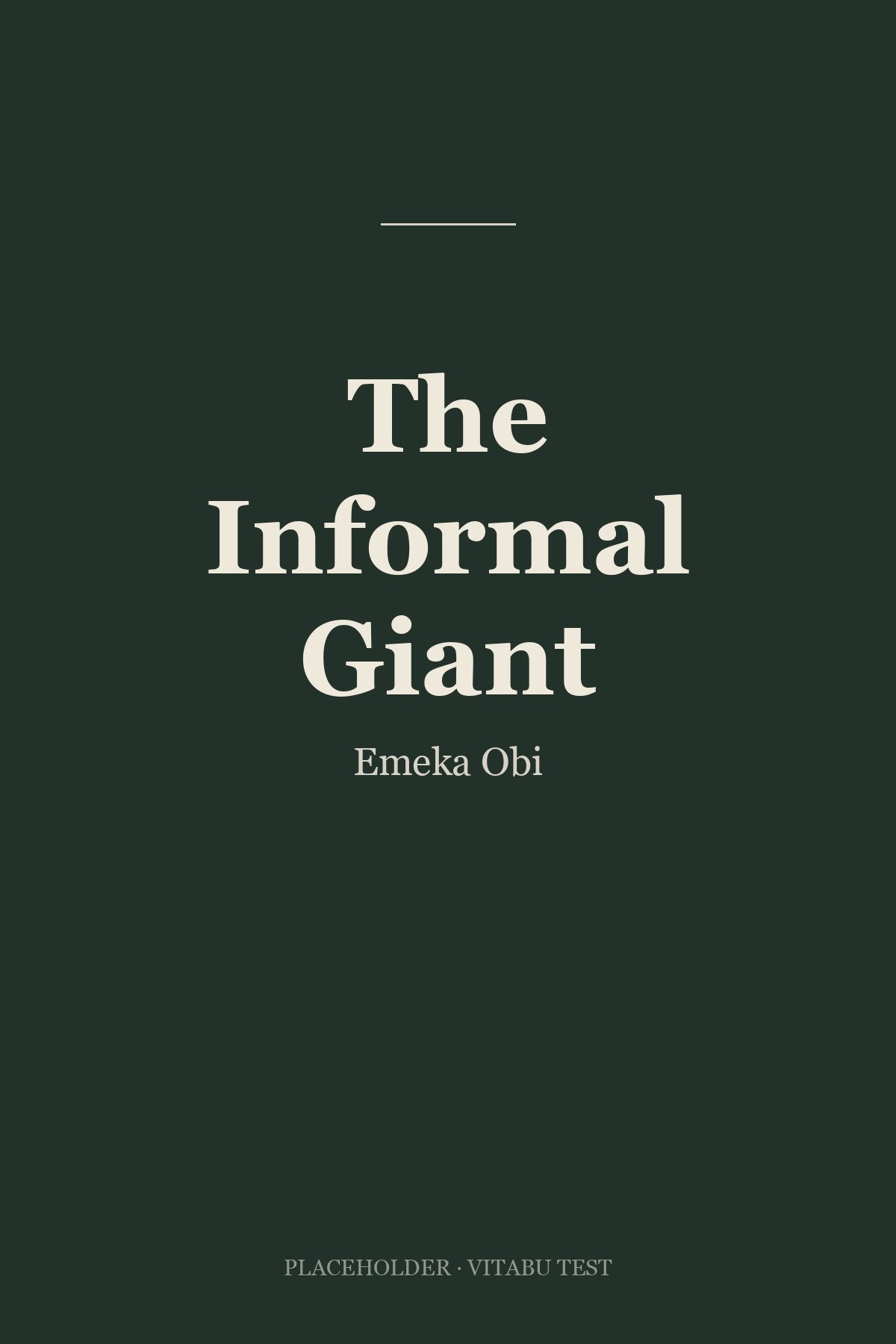 The Informal Giant