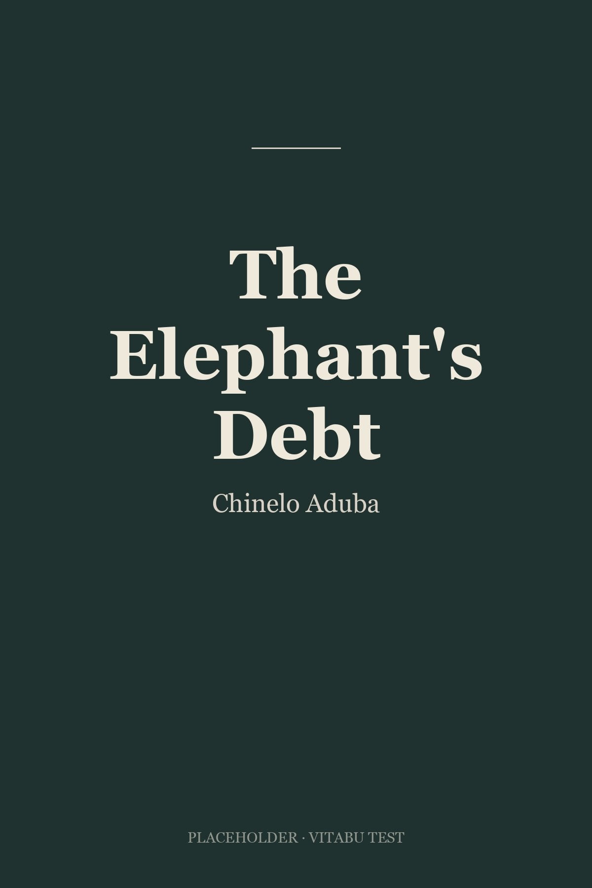 The Elephant's Debt
