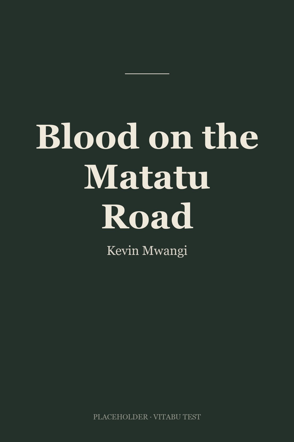 Blood on the Matatu Road