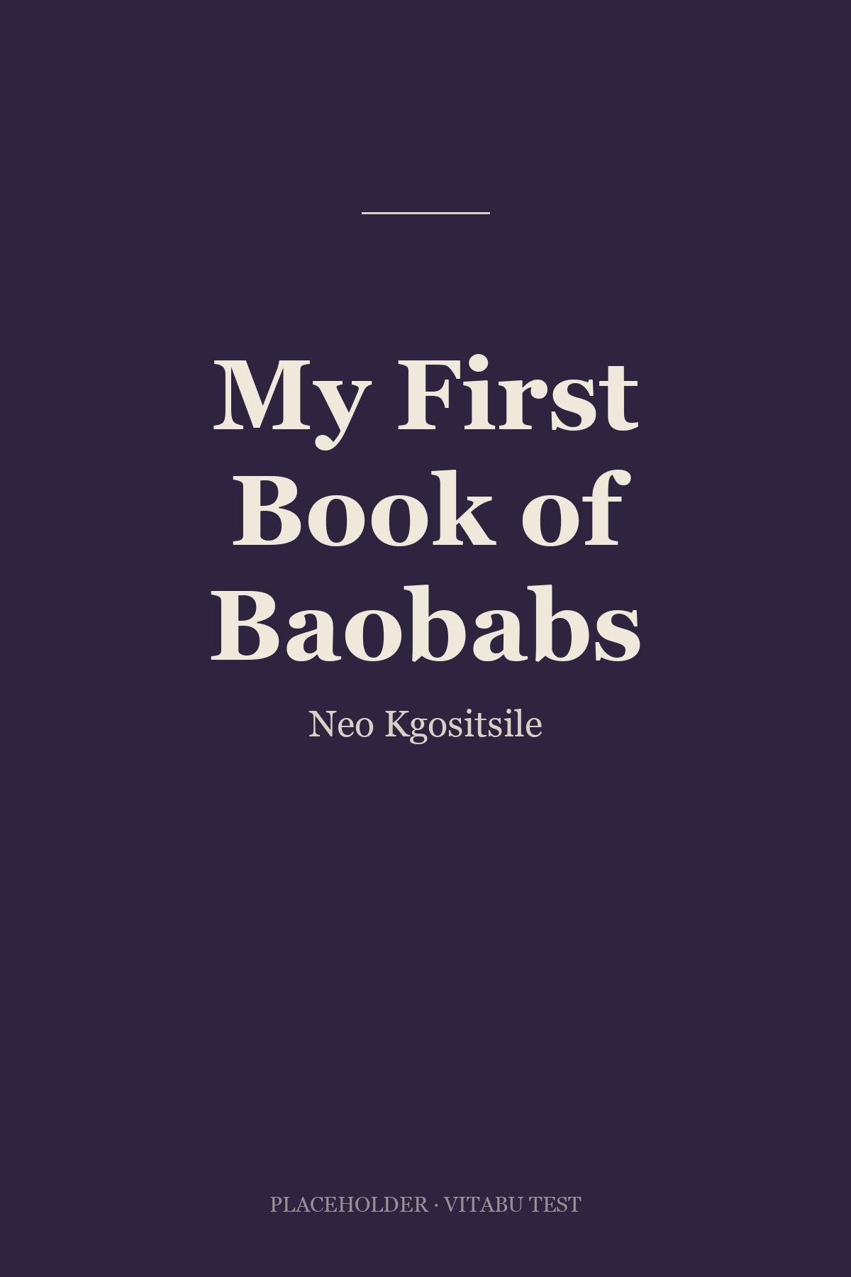My First Book of Baobabs