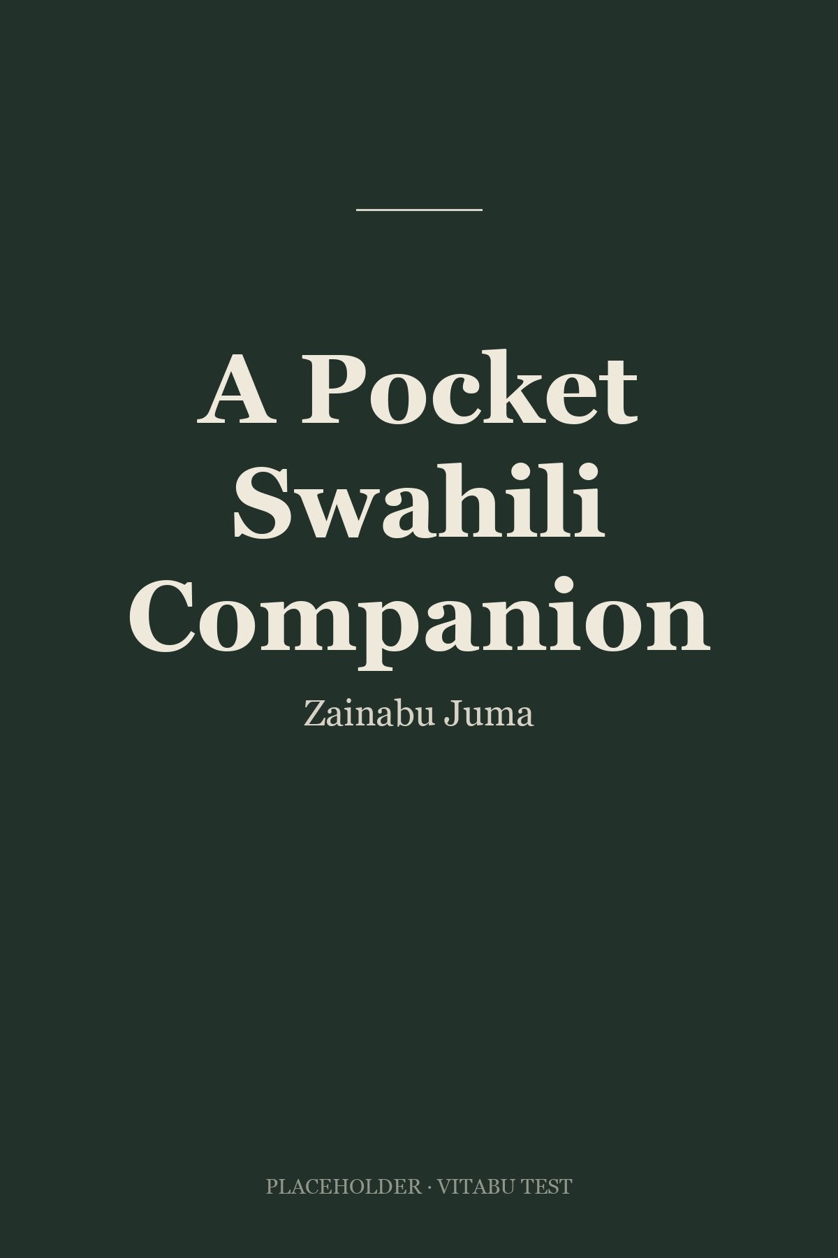 A Pocket Swahili Companion