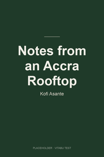 Notes from an Accra Rooftop